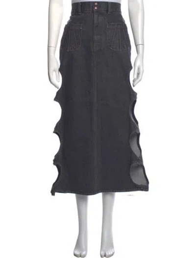 Pre-owned Kapital Long Skirt In Grey