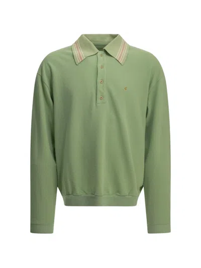 Kapital Long-sleeve Polo Shirt In Green