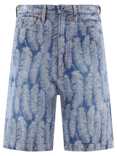 Kapital "magpie" Shorts In Blue