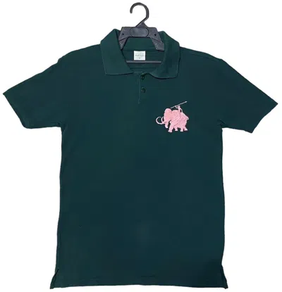 Pre-owned Kapital Mammoth Embroidered Polos Shirt In Green