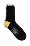 Kapital Intarsia-knit Cotton-blend Socks In Black