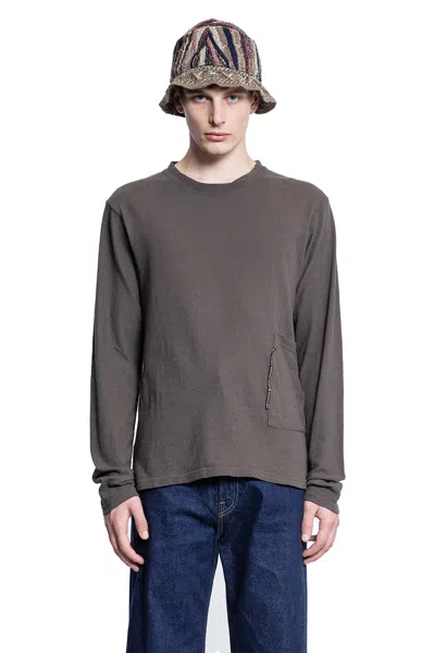 Kapital Man Black T-shirts & Tank Tops In Grey