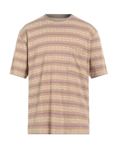 Kapital Man T-shirt Light Brown Size M Cotton, Polyester In Beige