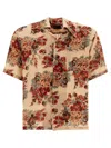 Kapital Camp-collar Floral-print Woven Shirt In Beige