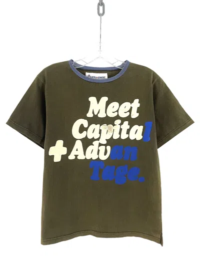 Pre-owned Kapital Meet Capital + Advantage T-shirt In Brown