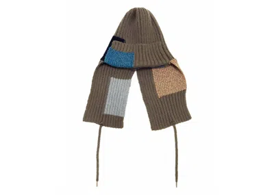 Pre-owned Kapital Men's  5g Wool Tugihagi Gale Short Cap In Mocha Brown