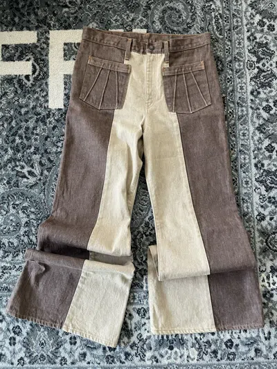 Pre-owned Kapital Men's  Brown Flared Denim Jeans