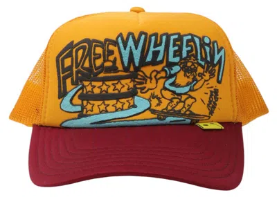 Pre-owned Kapital Men's  Free Wheelin Trucker Hat In Gold
