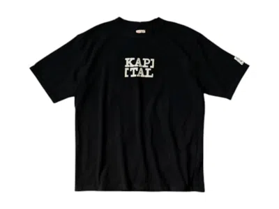 Pre-owned Kapital Men's  Rookie Crewneck Sweat-shirt T-shirt In Black