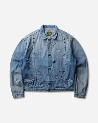 Kapital Men S 12oz Denim Santo Domingo Thunderbird Jacket (processed) Washed Indigo In Blue