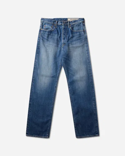 Kapital Men S 13.5oz Zimbabwe Denim 5p Monkey Th Pants (processed) Washed Indigo In Blue