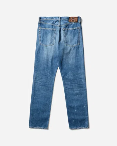 Kapital Men S 14oz Denim 5p Monkey Cisco Pants (3yearsfade) Indigo In Blue