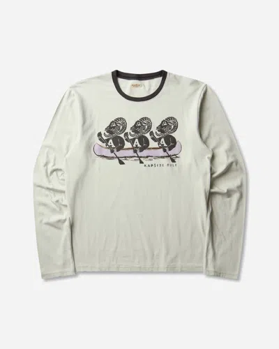 Kapital Men S 20/-jersey Longsleeve T-shirt (a Sheep) Gray