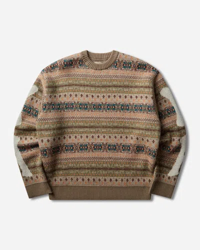 Kapital Men S 7g Wool Fair Isle Bone Crewneck Sweater In Multi