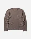 Kapital Men S Amuse Knit Pocket Longsleeve T-shirt Charcoal In Black