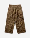 Kapital Men S Cotton Herringbone Leopard Jumbo Cargo Pants In Brown