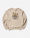 Kapital Men S Linen Gauze Swt Knit Crewneck Sweatshirt (moneky Amigos) Ecru In Beige