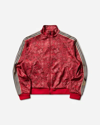 Kapital Men S Smooth Jersey Cookie Bandana Track Jacket In Red