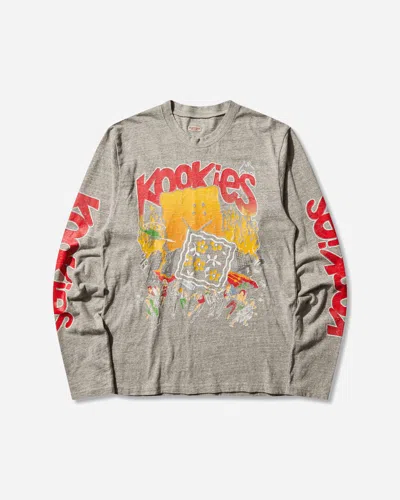 Kapital Men S Top Jersey Crew Longsleeve T-shirt (buster Peckish Bowy) Gray