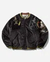 Kapital Embroidered Quilted Shell-trimmed Cotton-velvet Bomber Jacket In Black