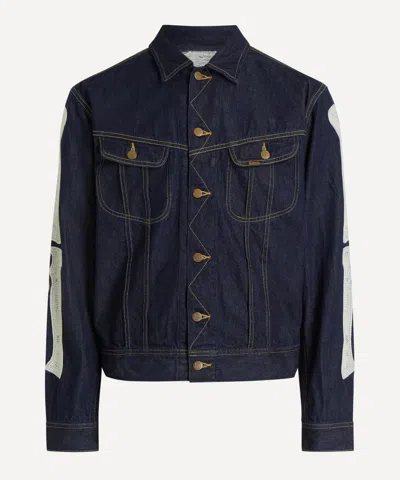 Kapital Mens Denim Mexican Tuxedo Westerner Jacket In Blue