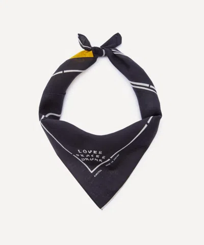 Kapital Mens Profile Rain Skull Fast-colour Selvedge Bandana