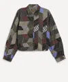 Kapital Mens Yabane Quilt Patchwork Drizzler Parka In Multi
