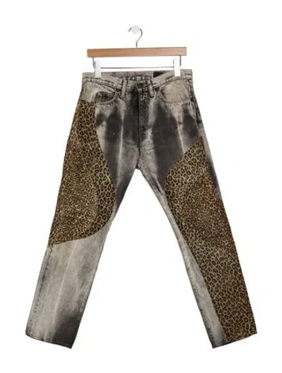 Pre-owned Kapital Mid-rise Straight Leg Jeans In Multicolor