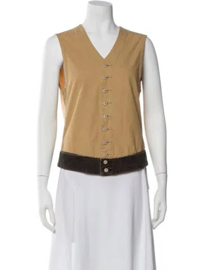 Pre-owned Kapital Military Cotton Vest In Neutral