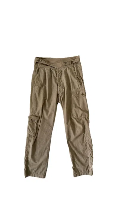 Pre-owned Kapital Military Waist Workwear Cargo Pants (adjustable Waist) In Sand