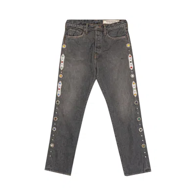 Pre-owned Kapital Monkey Cisco Studs 5 Pocket Denim 'black'