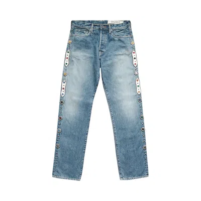 Pre-owned Kapital Monkey Cisco Studs 5 Pocket Denim 'blue'