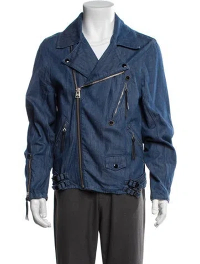 Pre-owned Kapital Moto Jacket In Blue