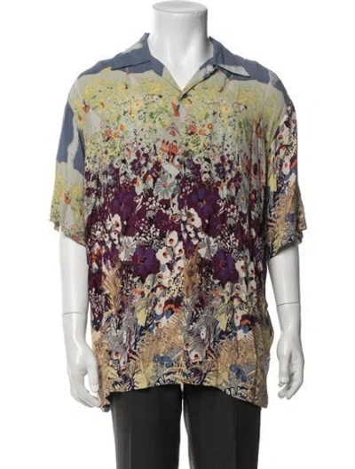 Pre-owned Kapital Navajoland Aloha Printed Shirt In Blue