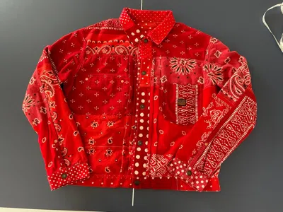Pre-owned Kapital Nell Dots Bandana Reversible 1st Jacket In Red
