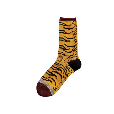 Pre-owned Kapital Nepal Tiger Socks 'yellow' | Men's Size Onesize