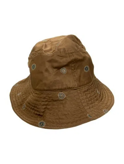 Pre-owned Kapital Nylon Printed Bucket Hat In Brown