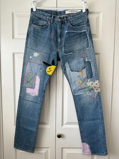 Pre-owned Kapital Okabilly Gypsy Patchwork Jeans In Blue