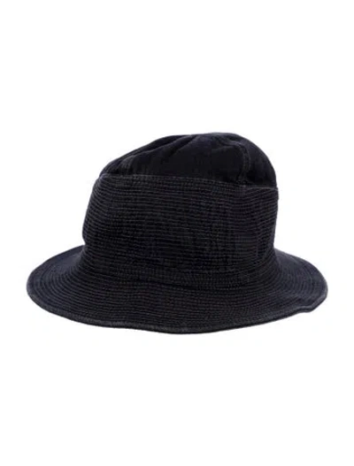 Pre-owned Kapital 'old Man And The Sea' Denim Bucket Hat In Black