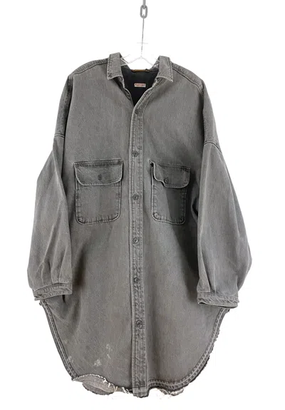 Pre-owned Kapital Oversized Denim Shirt In Gray
