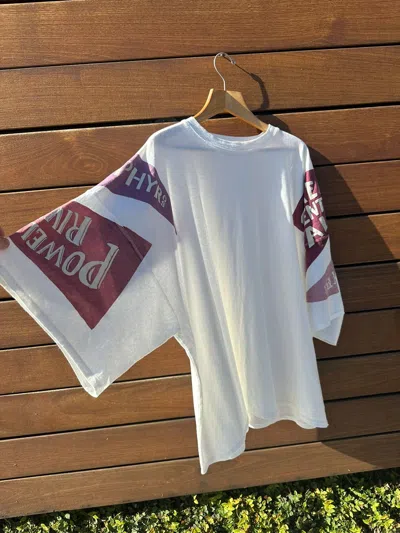 Pre-owned Kapital Oversized Jersey Shirt In White