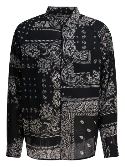 Kapital Paisley-print Shirt In Black