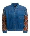 Kapital Panelled Denim Jacket In Blue