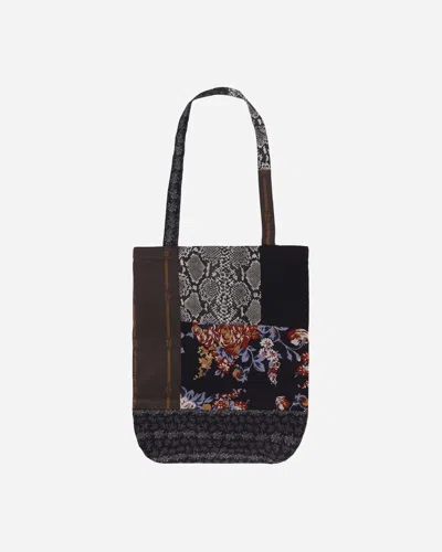 Kapital Patchwork Novel Tote Bag In Black