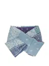 Kapital Patchwork Scarf In Blue