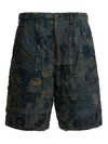 Kapital Patchwork Shorts In Blue