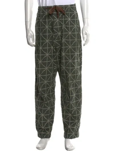 Pre-owned Kapital Patterned Pants In Green