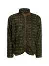 Kapital Patterned Zip Jacket In Green