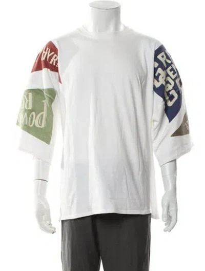 Pre-owned Kapital Pennant Kochi & Zephyros Graphic Print T-shirt In White