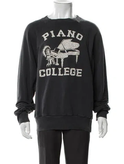 Pre-owned Kapital Piano College Graphic Print Sweatshirt In Black